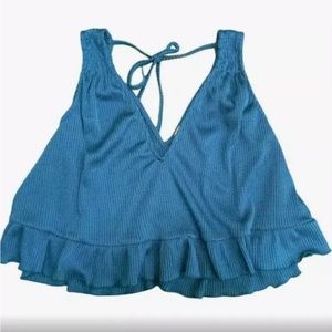 Free People No Excuses Ruffle Crop Top!